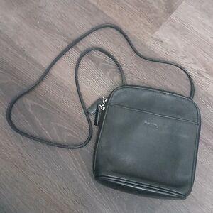 Fossil Pebbled Leather Crossbody Purse Small Black Handbag